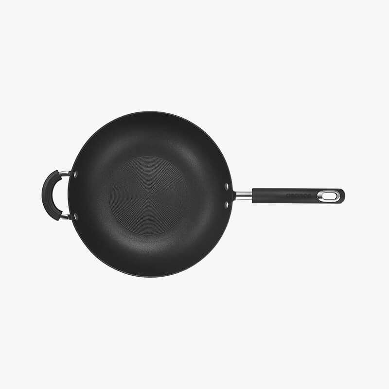 Hard Anodized Nonstick Stirfry with Lid 30CM