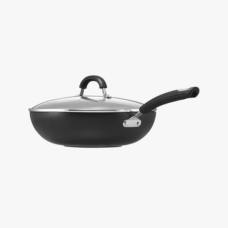 Hard Anodized Nonstick Stirfry with Lid 30CM