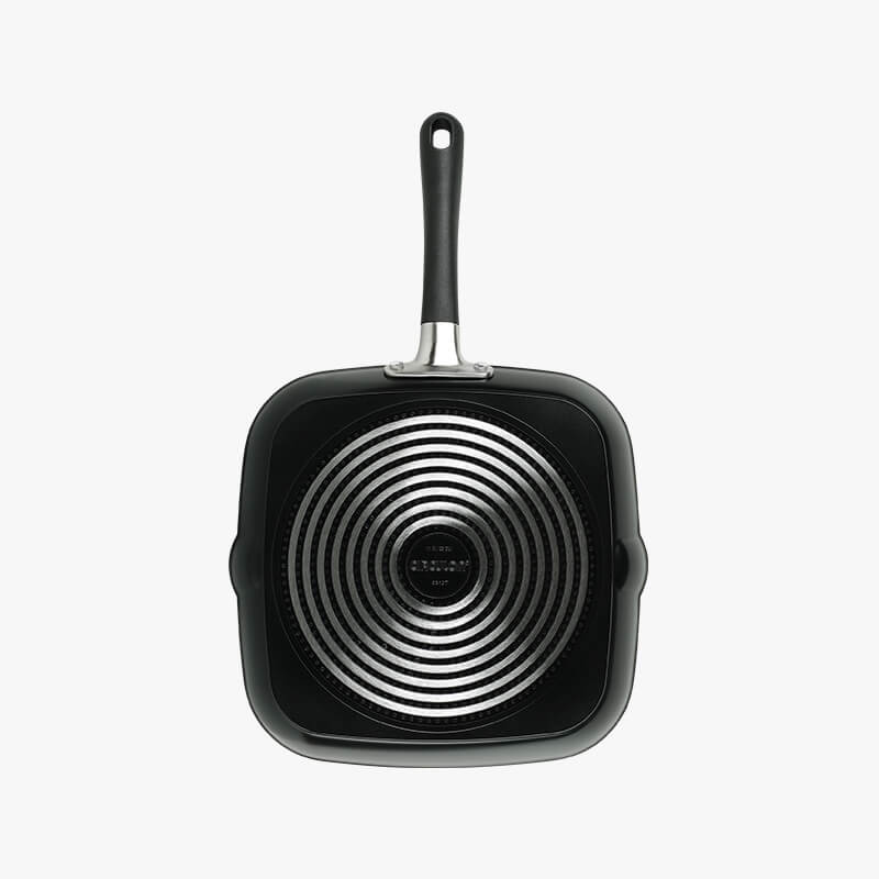 Nonstick Square Grill Pan with Bacon Press 28CM