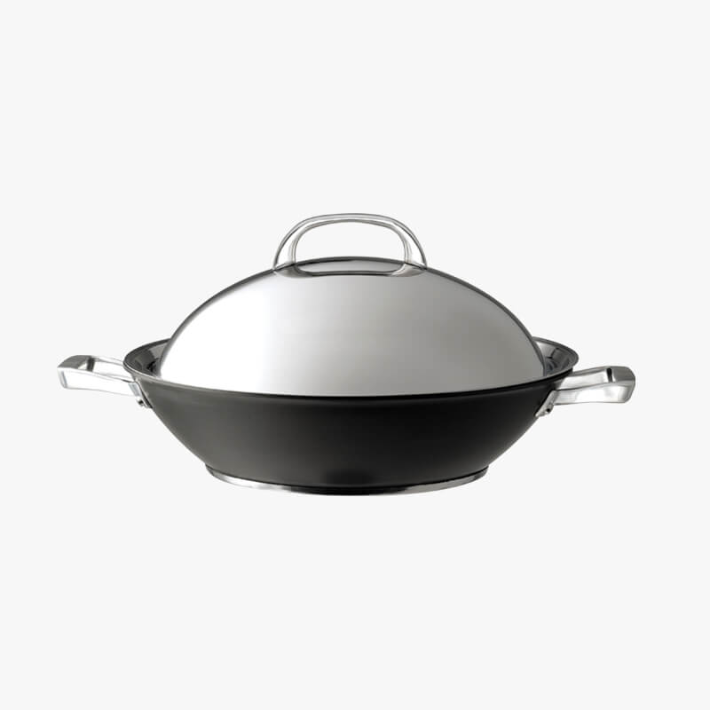 Hard Anodized Nonstick Wok with Lid