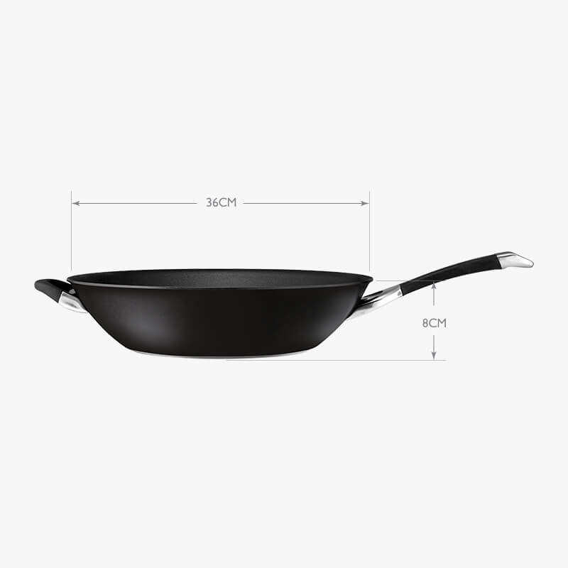 Hard Anodized Nonstick Stirfry with Helper Handle 36CM